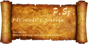 Pánczél Szilvia névjegykártya